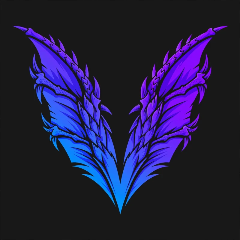Veldrix gradient winged-V logo